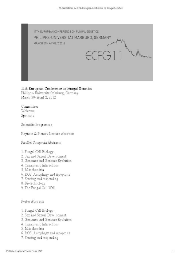 Archive – European Conferences on Fungal Genetics